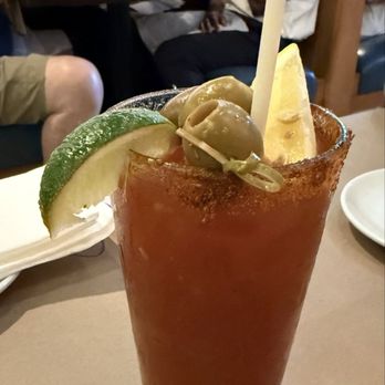 Big Fish Grill Rehoboth - My wife's Bloody Mary. She liked it. - Seafood Near Me - Rehoboth Beach, Delaware