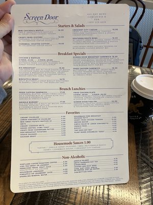 Menu photo 6 Screen Door - PDX Portland, OR