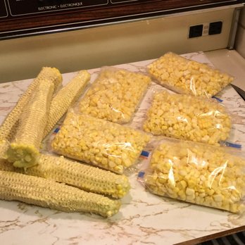 Blue Mountain Produce - Shucked / prepared 5 cobs worth of corn for freezing this morning - corn for dishes later. - Fruits & Veggies Near Me - Coquitlam, British Columbia Blue Mountain Produce - Shucked / prepared 5 cobs worth of corn for freezing this morning - corn for dishes later. - Fruits & Veggies Near Me - Coquitlam, British Columbia