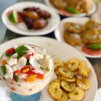 Havana Cafe - Civiche with fried green banana - Cuban Near Me - Dallas, Texas Havana Cafe - Civiche with fried green banana - Cuban Near Me - Dallas, Texas