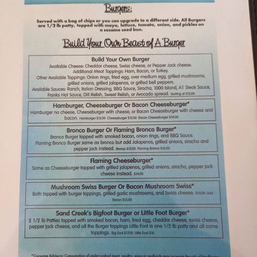 Sand Creek Station - Menu - Gas Stations Near Me - Chiloquin, Oregon Sand Creek Station - Menu - Gas Stations Near Me - Chiloquin, Oregon