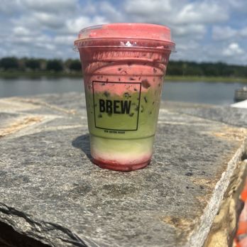 BREW - Iced Strawberry Matcha - Coffee & Tea Near Me - New Smyrna Beach, Florida BREW - Iced Strawberry Matcha - Coffee & Tea Near Me - New Smyrna Beach, Florida