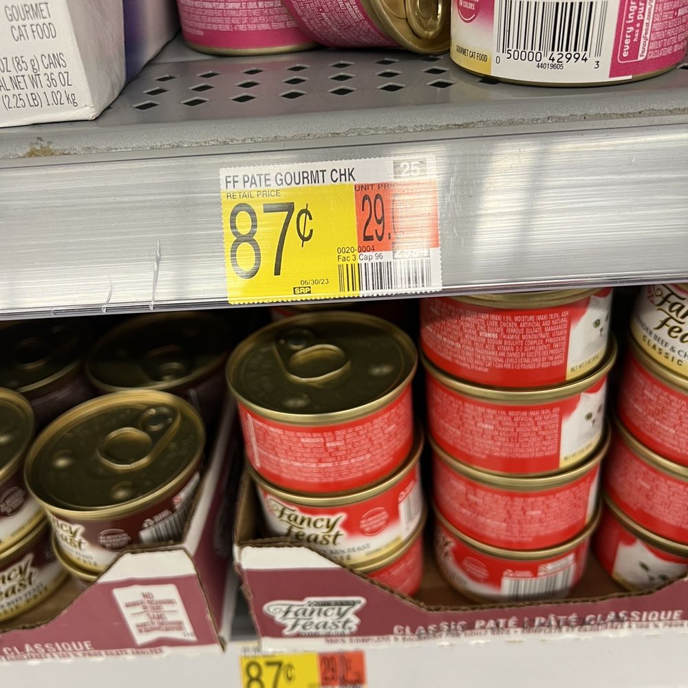 The price on the shelf The price on the shelf