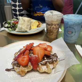 Love You Latte - Breakfast Chorizo Burrito  Classic Waffles Dirty Horchata Latte blue matcha latte - Breakfast & Brunch Near Me - Glendale, California