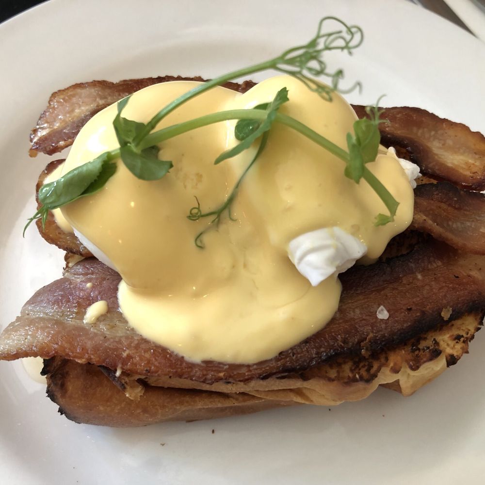 Bonjour Brioche - Black stone a thick ham and two poached eggs - Cafes Near Me - London, XGL Bonjour Brioche - Black stone a thick ham and two poached eggs - Cafes Near Me - London, XGL