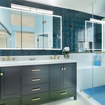 Cal Renovation - I love the dramatic look of the extended wall tile. - General Contractors Near Me - San Diego, California Cal Renovation - I love the dramatic look of the extended wall tile. - General Contractors Near Me - San Diego, California