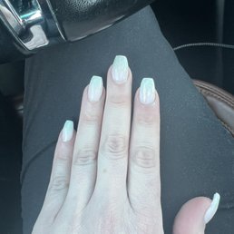 DD brand ombre of heaven sent and fairy dust with a champagne 2/3 ombre glitter.