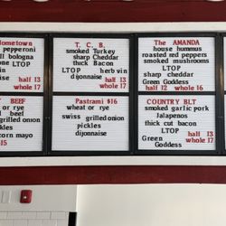 Menu for Jack's Deli
