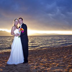 Lake DJ - Bride and Groom Sunset photo