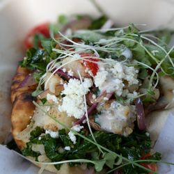 Naked Indian - Vegetarian naaco (naan taco) with homemade Ladakh-style paneer