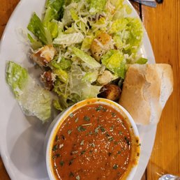 Half Soup and Salad. Tomato Basil and Caesar Half Soup and Salad. Tomato Basil and Caesar