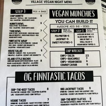 Little Village - Special Vegan Night Menu - Beer Bar Near Me - Panama City, Florida Little Village - Special Vegan Night Menu - Beer Bar Near Me - Panama City, Florida