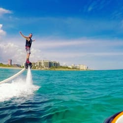 Palm Beach Hydroflight - Crystal clear water Flyboard action by the Boca Inlet with the Boca Resort and Beach club in the background!