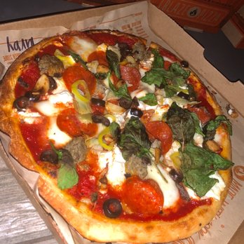 Blaze Pizza - Goat cheese pizza with pep and meatballs - Pizza Near Me - Murfreesboro, Tennessee