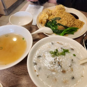 The Congee - Wonton lo mein and preserved egg with pork congeee - Chinese Near Me - Alhambra, California