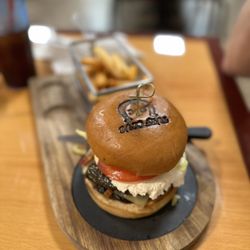 Diamond Jim's Casino - Dan Patch burger and fries. Delicious.