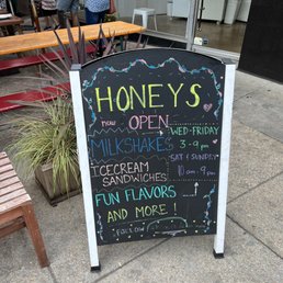 a chalk board sign