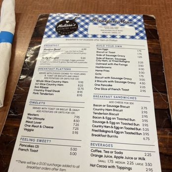 Melissa's Country Cafe - Menu - Breakfast & Brunch Near Me - Bowling Green, Kentucky