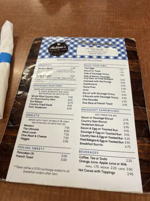 Menu photo 1 Melissa's Country Cafe Bowling Green, KY
