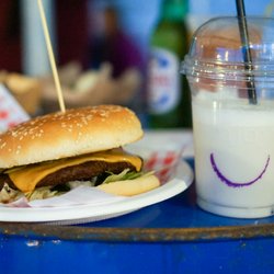 Hawker Yard - Vegan Grindhouse burger and shake.