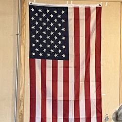 Route 66 Cafe - Closer American Flag