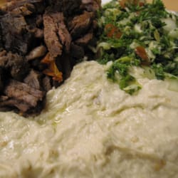 Shawarma Time Restaurant - beef shawarma, tabouli and hummus