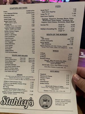 Menu photo 1 Stahley's Cellarette Allentown, PA