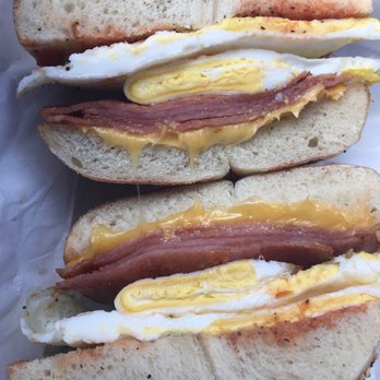 K C's Bagel Express - THEC with extra egg on a whole wheat everything - Delis Near Me - Pompton Plains, New Jersey K C's Bagel Express - THEC with extra egg on a whole wheat everything - Delis Near Me - Pompton Plains, New Jersey