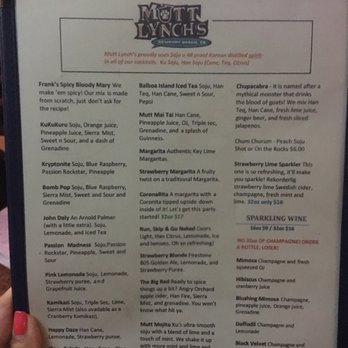 Mutt Lynch's - menu - Pubs Near Me - Newport Beach, California Mutt Lynch's - menu - Pubs Near Me - Newport Beach, California