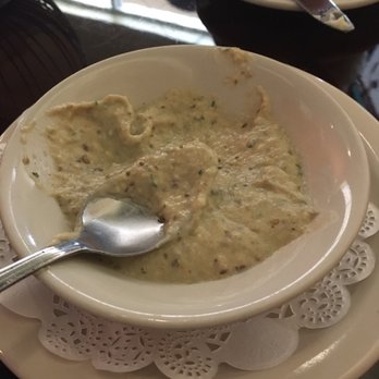 Gourmet Diner - Eggplant dip that is complimentary along with the rolls they give. - French Near Me - Aventura, Florida
