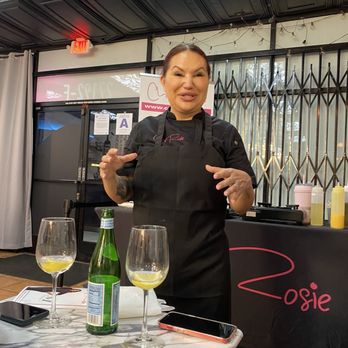 Lady R Bistro - Rosie explaining different techniques we can use when cooking. - Burgers Near Me - Menifee, California