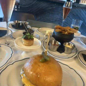 Bar Boheme - Hamburger, escargot in puff pastry, french fries - French Near Me - Las Vegas, Nevada