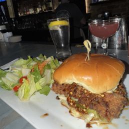 Hot honey fried chicken sandwich Hot honey fried chicken sandwich