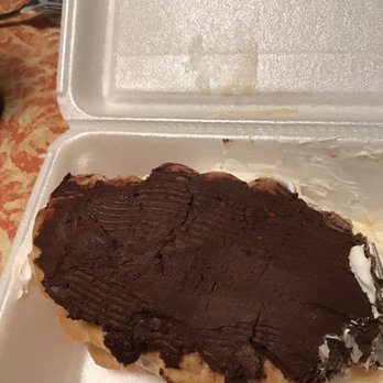 Pesto's - a chocolate covered sandwich in a styrofoam container - Italian Near Me - Flint, Michigan