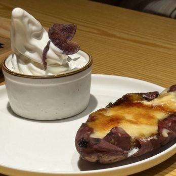 Tendon Kohaku - Sweet potato crème brulé - Japanese Near Me - Bellevue, Washington