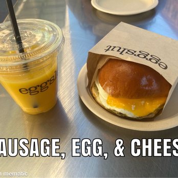 Eggslut - Sausage, Egg & Cheese Fresh Orange Juice - Breakfast & Brunch Near Me - Los Angeles, California