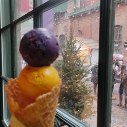My ice cream with the winter market (sitting at a table by the window) My ice cream with the winter market (sitting at a table by the window)