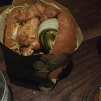 Double Chicken Please - Salted egg yolk chicken sandwich - Cocktail Bars Near Me - New York, New York Double Chicken Please - Salted egg yolk chicken sandwich - Cocktail Bars Near Me - New York, New York