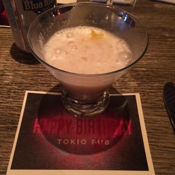 Tokio Pub - "The Local" * few gin, koval rose hip, social sparkling sake, cream of coconut, basil, fresh lemon juice - Japanese Near Me - Schaumburg, Illinois Tokio Pub - "The Local" * few gin, koval rose hip, social sparkling sake, cream of coconut, basil, fresh lemon juice - Japanese Near Me - Schaumburg, Illinois