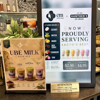 Em Coffee House - Menu for Ube Milk Series + Gunther's - Coffee & Tea Near Me - Elk Grove, California Em Coffee House - Menu for Ube Milk Series + Gunther's - Coffee & Tea Near Me - Elk Grove, California