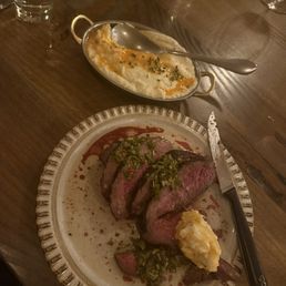 Tri tip and sour cream and brown butter mashed potatoes Tri tip and sour cream and brown butter mashed potatoes