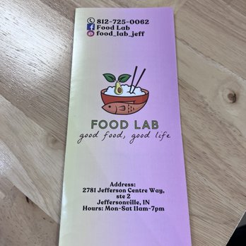 Food Lab - Menu - Korean Near Me - Jeffersonville, Indiana