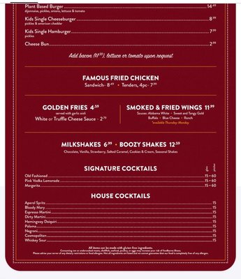 Menu photo 2 Small Cheval- Wrigleyville Chicago, IL
