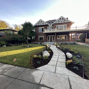 Brick & Bloom  - Removal of old plants and planting, irrigation of new plants and addition of boulders for our 1905 Pasadena Craftsman home. - Landscaping Near Me