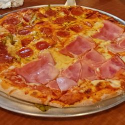 Italian Village - Half Ham & Cheese, 1/4 Pepperoni, 1/4 Pepperoni & Peppers