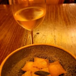 Restaurant LUM - Agnoletti and chardonnay
