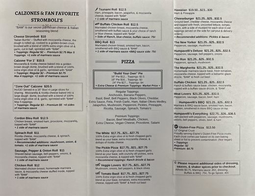 Menu photo 2 Humpavelli's Pizza Titusville, FL Menu photo 2 Humpavelli's Pizza Titusville, FL