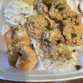 Hapa Food - Garlic Shrimp & Garlic Chicken Plate - Hawaiian Near Me - Phoenix, Arizona
