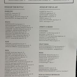 Gamefish - Drink menu April 2024