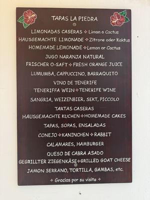 Menu photo 2 La Piedra Masca, TF